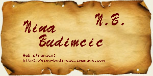 Nina Budimčić vizit kartica